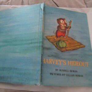 Muskrat 1969 1st Hardcover HARVEY'S HIDEOUT Russell & Lillian Hoban Muskrat Fam